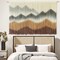 Macrame Wall Hanging Mountain-Inspired Dip-Dyed Wall Art, Modern Handmade Fiber Decor, Boho Wall Hanging for Living Room, Bedroom, or Office, 57" W x 35" L